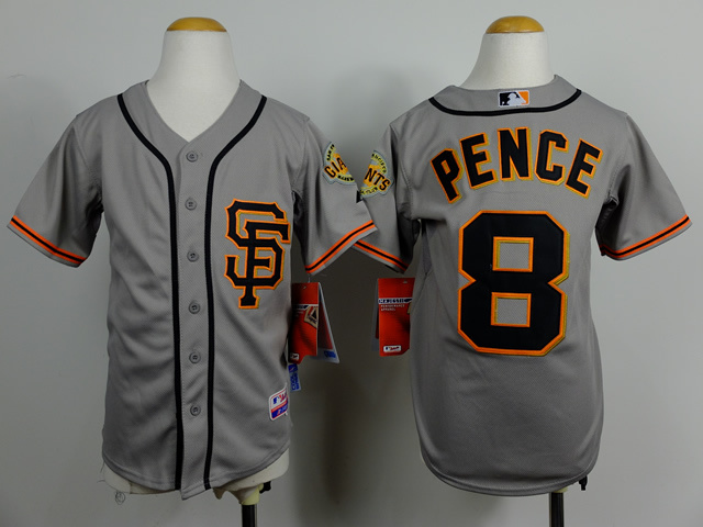 Youth San Francisco Giants #8 Pence Grey MLB Jerseys->youth mlb jersey->Youth Jersey
